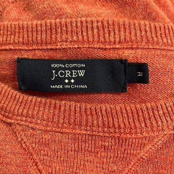 J. Crew Factory Sweater Men's M Salmon Orange Knit Mediumweight - Picture 3 of 12